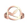 Bague ronde Les Georgettes Epis de blé rosée 16mm - vue V2