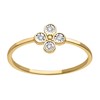 Bague Brillaxis or jaune 9 carats trèfle diamants - vue V1