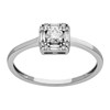 Bague Brillaxis or blanc diamants motif carré - vue V1