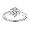 Bague Brillaxis fleur or blanc 18 carats diamants - vue V1