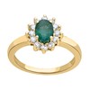 Bague Brillaxis marguerite or émeraude diamants - vue V1