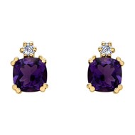 Boucles d'oreilles Brillaxis or améthystes oxydes