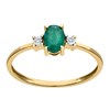 Bague Brillaxis or jaune émeraude diamants - vue V1