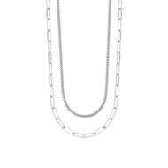 Collier double Lotus argent