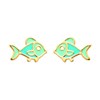 Boucles d'oreilles Brillaxis poissons bleus - vue V1