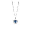 Collier Brillaxis argent rhodié pendentif oz bleu - vue V1