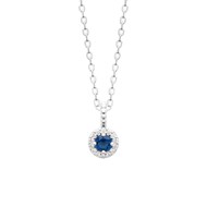 Collier Brillaxis argent rhodié pendentif oz bleu
45 cm45