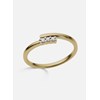 Bague trilogie diamant or jaune 18 carats - vue V2