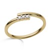Bague trilogie diamant or jaune 18 carats - vue V3