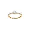 Solitaire accompagné or jaune 18 carats - vue V1