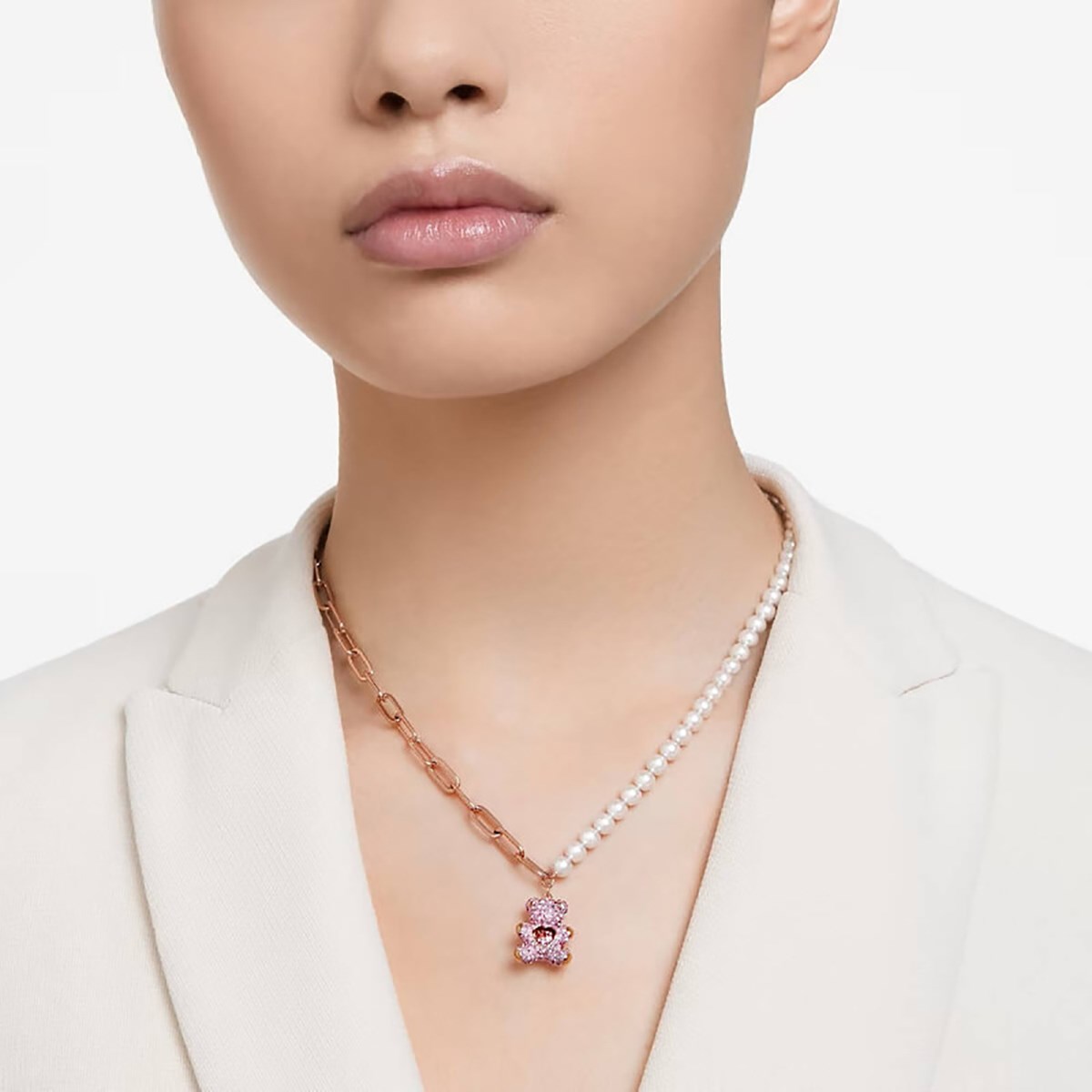 Collier Swarovski Teddy rosé - vue 2