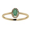 Bague Brillaxis or jaune émeraude diamants - vue V1