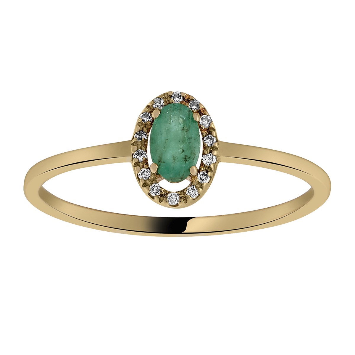 Bague Brillaxis or jaune émeraude diamants - vue 2