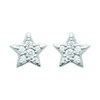 Boucles d'oreilles Brillaxis étoile argent rhodié OZ - vue V1