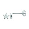 Boucles d'oreilles Brillaxis étoile argent rhodié OZ - vue V3