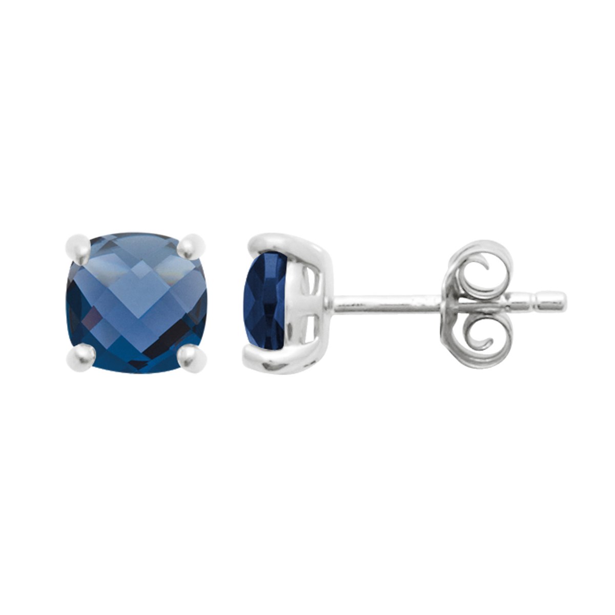 Boucles d'oreilles puces Brillaxis 5mm
Argent 925 rhodié bleu - vue 3