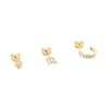 Set de trois piercings Agatha argent doré oxydes
ligne Paradis - vue V1