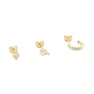 Set de trois piercings Agatha argent doré oxydes
ligne Paradis