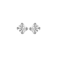Boucles d'oreilles Brillaxis diamants 0.06ct
or blanc 18 carats