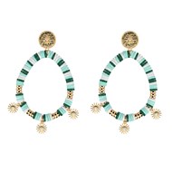 Boucles d'oreilles Les Cadettes Baya soleil_x000D_
perles bleues/vertes