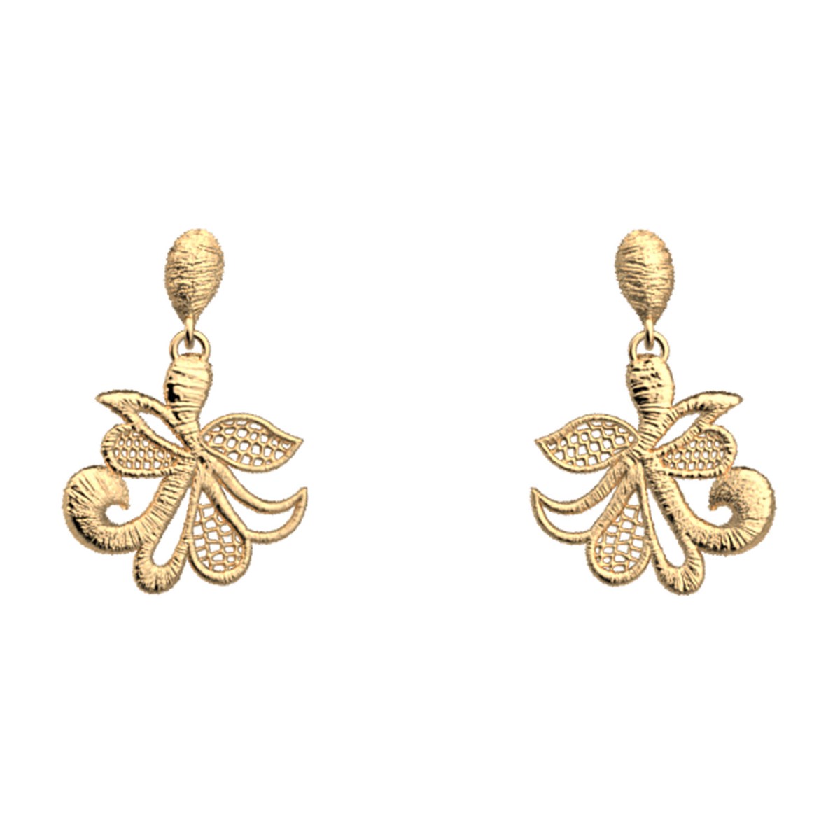 Boucles d'oreilles pendantes Les Georgettes
collection Bouquet 23 mm