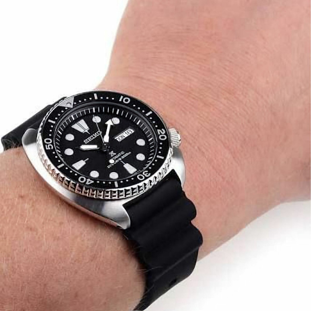 Montre  de plongée Seiko Prospex silicone noir - vue 2