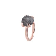 Bague Bronzallure cocktail quartz gris