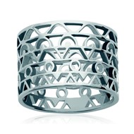 Bague Brillaxis motif aztèque