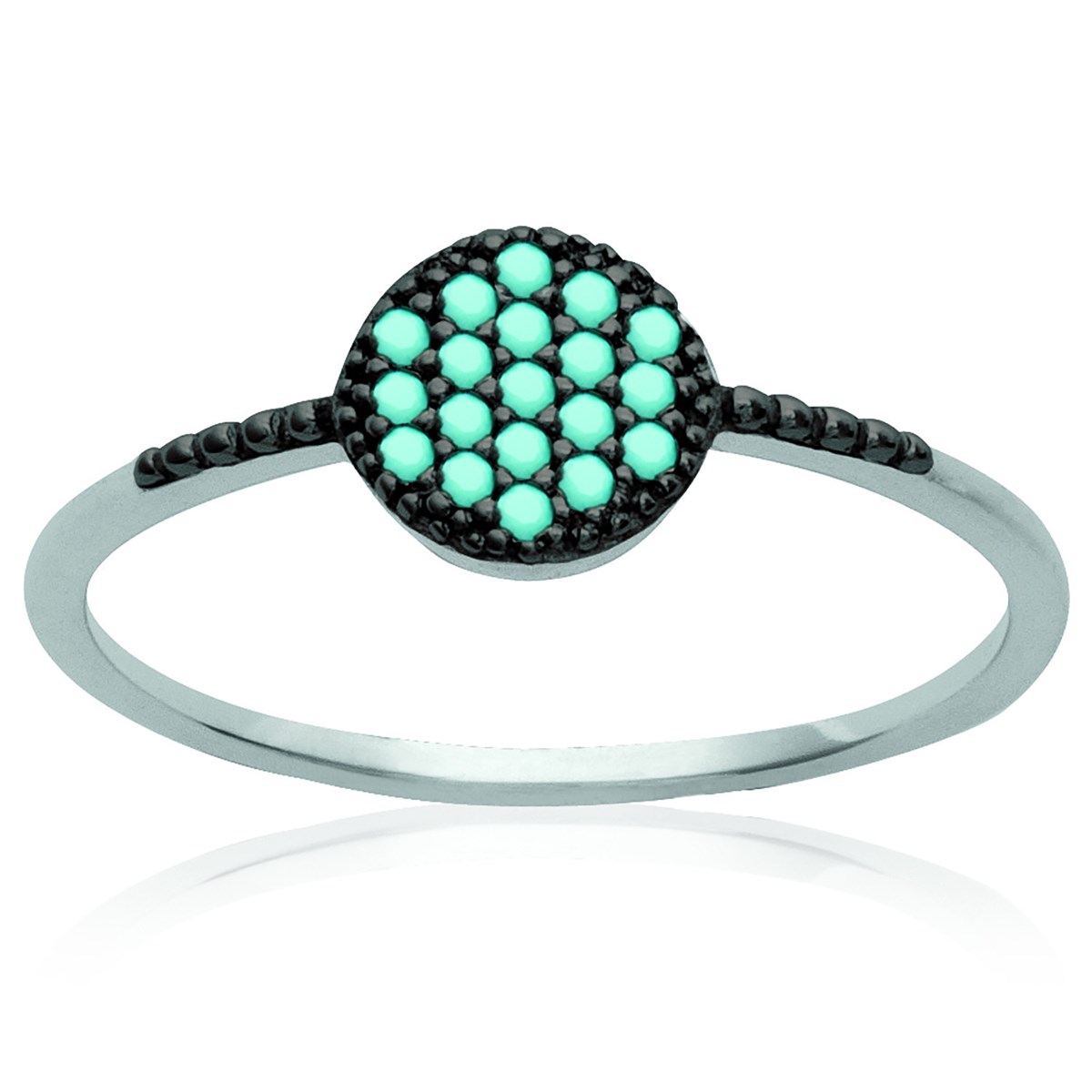 Bague Brillaxis pastille bleue et noire