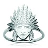 Bague Brillaxis tête d'indien argent - vue V1