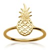 Bague Brillaxis Ananas plaqué or - vue V1