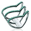 Bague Brillaxis argent motif V trois anneaux - vue V4