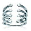 Bague Brillaxis multi rangs ouverte - vue V1