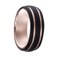 Bague homme Jourdan Vesta noire et rose