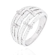 Bague Brillaxis argent diamants 12mm