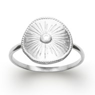 Bague Brillaxis Plaque Soleil argent