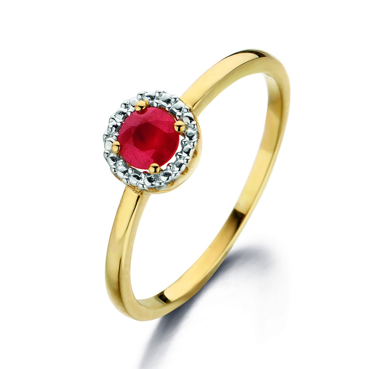 Bague Brillaxis rubis or bicolore 18 carats