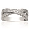 Bague Brillaxis croisé argent - vue V2