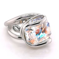 Bague Andréa Marazzini cristal blanc ajustable