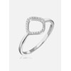 Bague fine AGATHA SISSI - Cristal - Argenté - 56 - vue V3