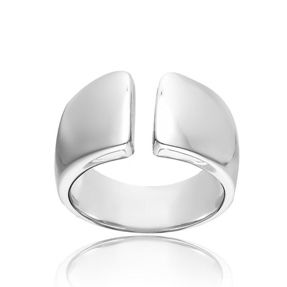 Bague Agatha large ouverte argent - vue 3