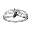 Bague or 375/1000 topazes oxydes de zirconium - vue V3