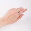 Bague or 375/1000 topazes oxydes de zirconium - vue V4