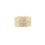 Bague Orus 10 anneaux argent bicolore
collection Spiral