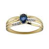 Bague Brillaxis saphir et 6 diamants - vue V1