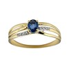 Bague Brillaxis saphir et 6 diamants - vue V2