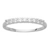 Alliance demi-tour oxydes griffes or blanc 9 carats - vue V1