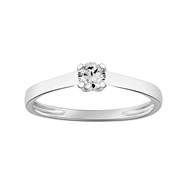 Solitaire Brillaxis diamant quatre griffes or blanc
0.40 ct