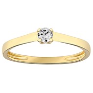 Solitaire Brillaxis diamant quatre griffes or jaune
0.20 ct