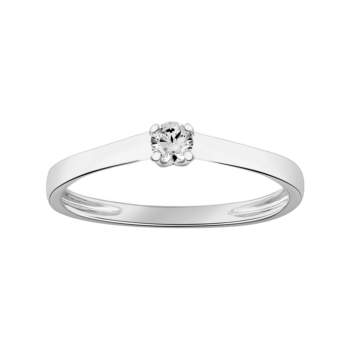 Solitaire diamant Brillaxis or blanc 18 carats
0.15 ct